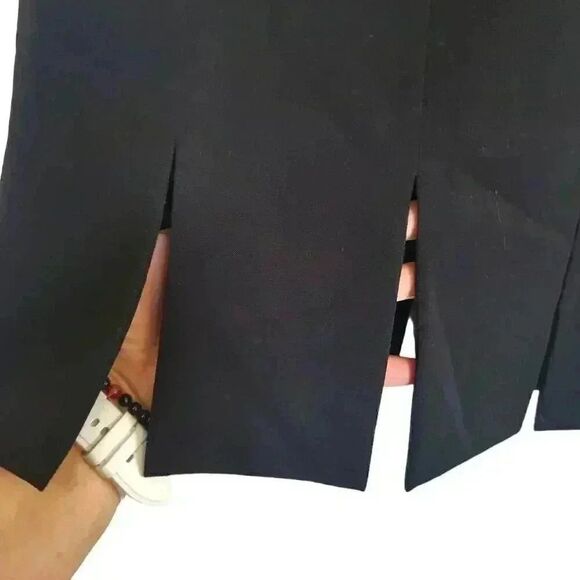 Grace Elements Women's Black Poly/Rayon/Spandex Lined Pencil Straight Skirt w Sl - Picture 4 of 12